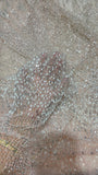 Luxury Hand-Embellished Net Embroidery Fabric with Sequins & Beadwork