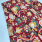 Maroon Floral Jaal Cotton Print Fabric – Soft Pure Cotton Dress Material for Kurtas, Dresses & Co-ord Sets