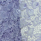Pastel Lilac Floral Organza Cutwork Fabric – Premium Sheer Designer Fabric for Gowns, Lehengas & Dupattas