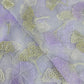 Lavender & Gold Hand Beaded Net Fabric – Designer Embroidered Mesh Fabric for Gowns, Dresses & Dupattas