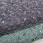 Ice Blue Net Fabric with Silver Sequin Floral Embroidery