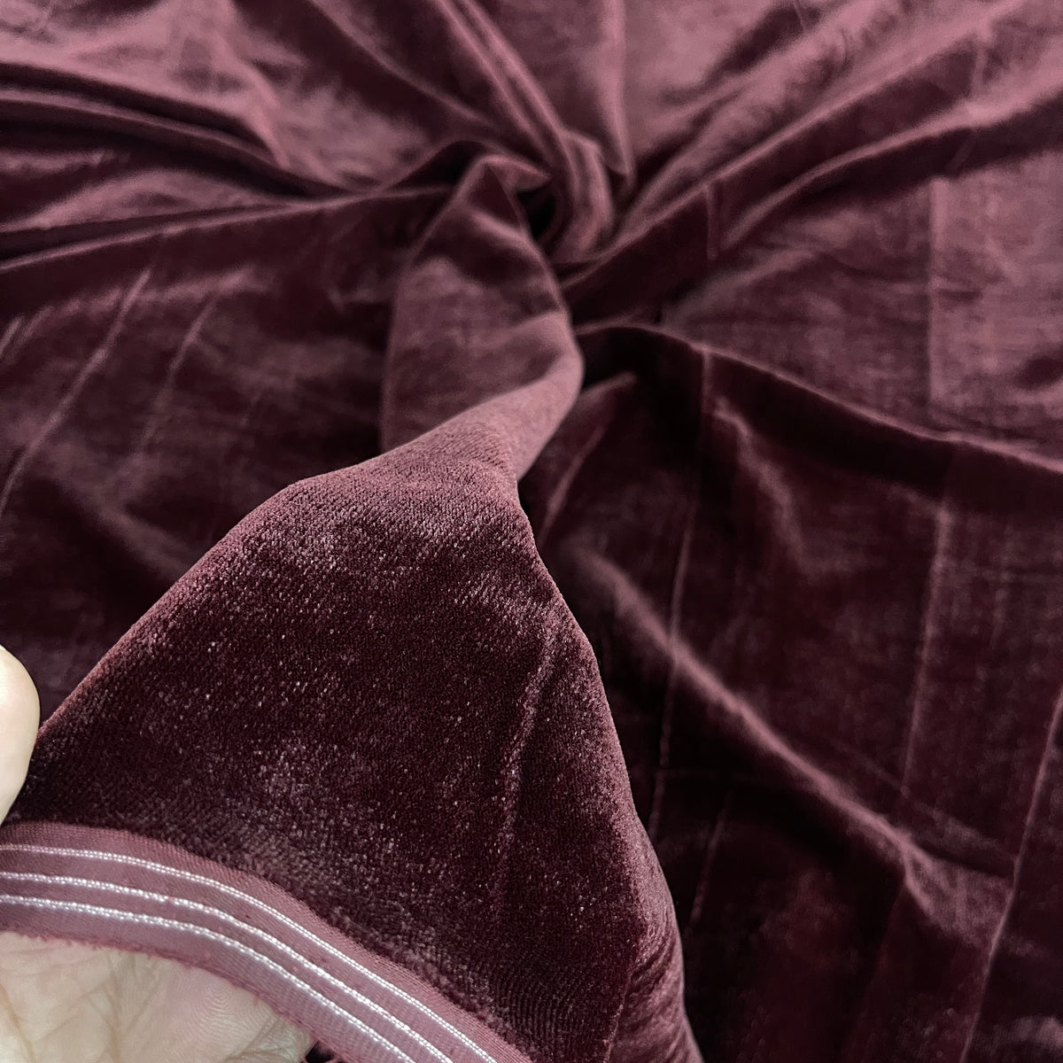 Premium Plain Velvet Fabric with Rich Lustrous Finish