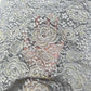 Premium Floral Chantilly Lace Fabric with Metallic Rose Embroidery