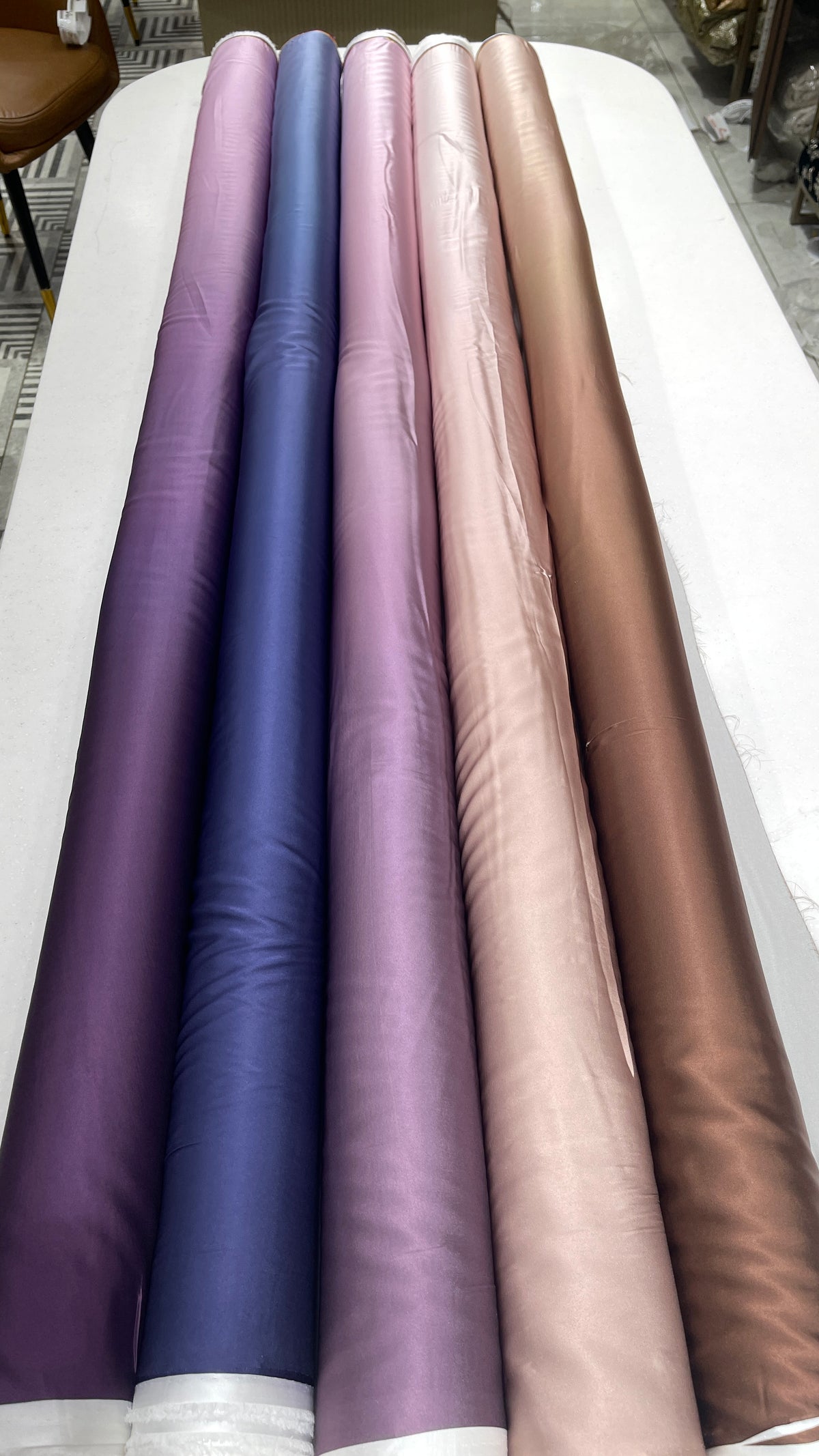 Premium Double Shaded Satin Fabric for Gowns, Sarees & Ethnic Wear