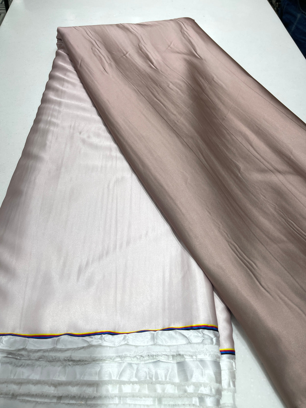 Premium Double Shaded Satin Fabric for Gowns, Sarees & Ethnic Wear