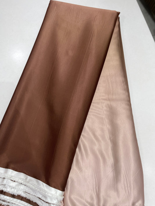 Premium Double Shaded Satin Fabric for Gowns, Sarees & Ethnic Wear