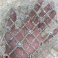 Premium Net Embroidery Fabric with Sequins & Mirror Work