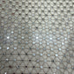 Premium Champagne Mirror Work Embroidered Net Fabric