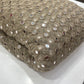 Premium Champagne Mirror Work Embroidered Net Fabric