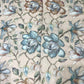 Beige Georgette Fabric with Blue & Brown Floral Digital Print