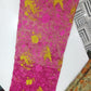 Pure Silk Tissue Embroidery Fabric – Pink & Mustard Floral