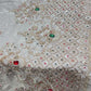Silk Tissue Embroidery Fabric with Heavy Sequin & Beaded Border Work