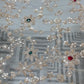 Premium Floral Net Embroidery Fabric with Sequin & Stone Work