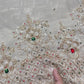 Silk Tissue Embroidery Fabric with Heavy Sequin & Beaded Border Work
