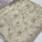Silk Tissue Fabric with Delicate Floral Vine Embroidery