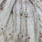 Silk Tissue Embroidery Fabric with Intricate Sequin & Stone Work