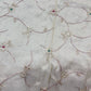 Elegant Silk Tissue Fabric with Delicate Floral Embroidery