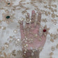 Premium Floral Net Embroidery Fabric with Sequin & Stone Work