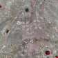 Premium Floral Net Embroidery Fabric with Sequin & Stone Work